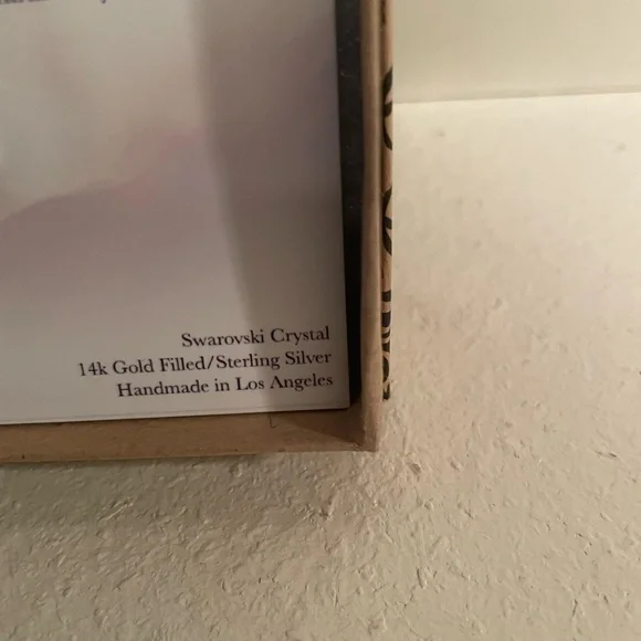 MaeMae Swarovski Crystal 14k gold filled and sterling 16-18” necklace. NWT - Picture 2 of 4